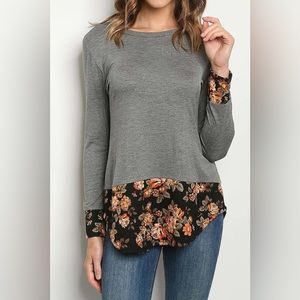 New women’s floral print blouses small thru large